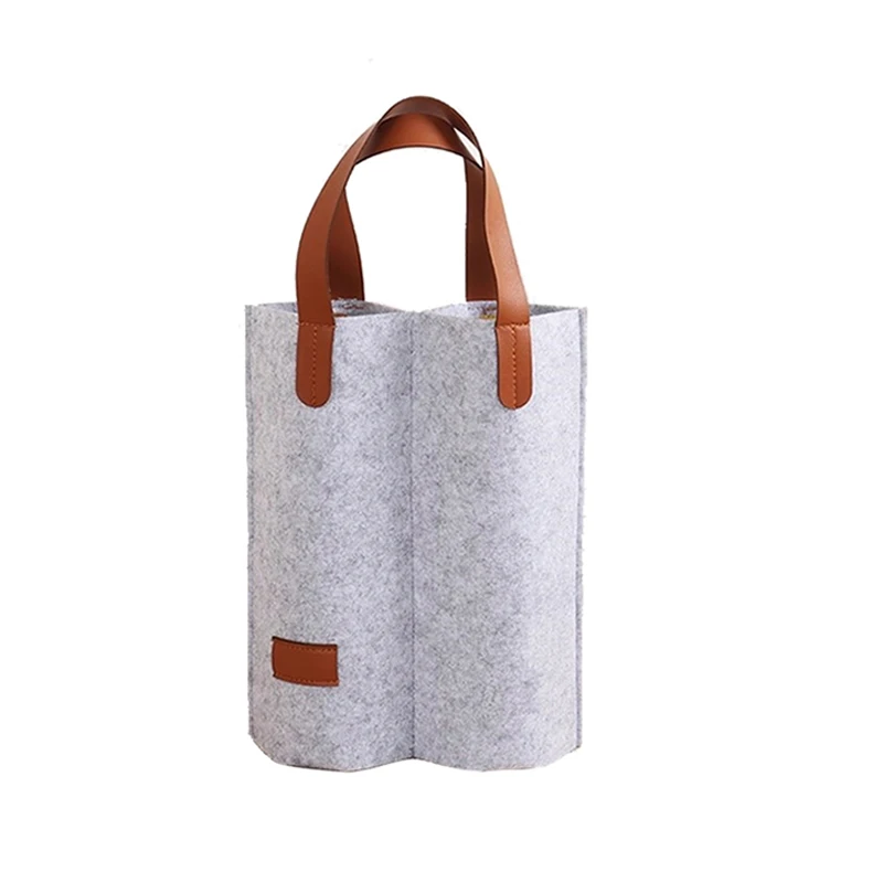 

Premium Wool Felt Wine Carrier, Felt Wine Bottle Bag, Eco-Friendly Felt Wine Bag, for Gift, Storage, Protective, With Handle.