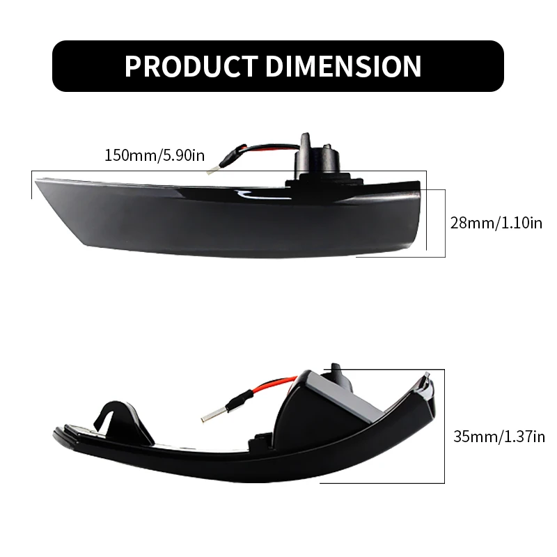 2 قطعة LED الجانب مرآة الرؤية الخلفية ماركر مصابيح لفورد مونديو MK4/التركيز MK3 التركيز MK2 تجميل العنبر أضواء مؤشر الإشارة 12 فولت