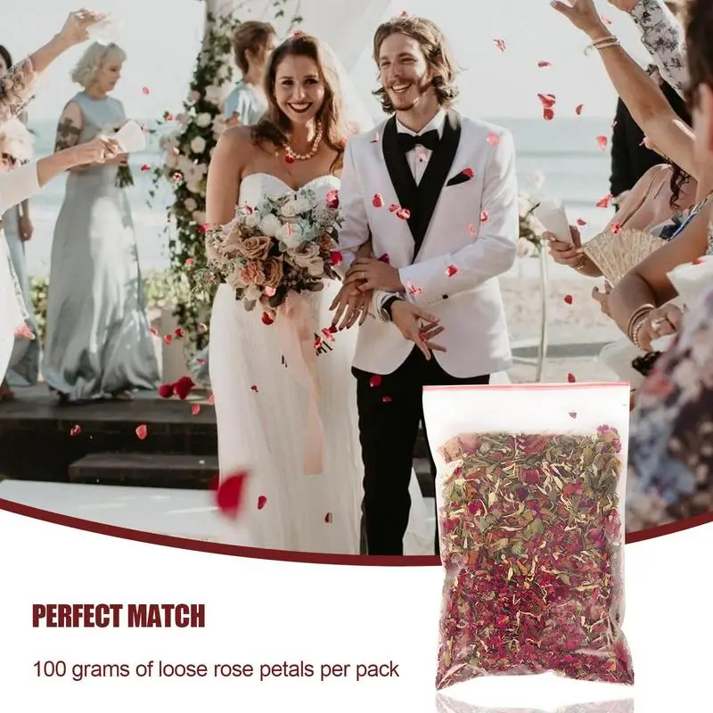 Dried Flower Petals Mix Rose Jasmine Flower Confetti Floral Wedding Confetti For Wedding Proposal Birthday Party Bath Salt