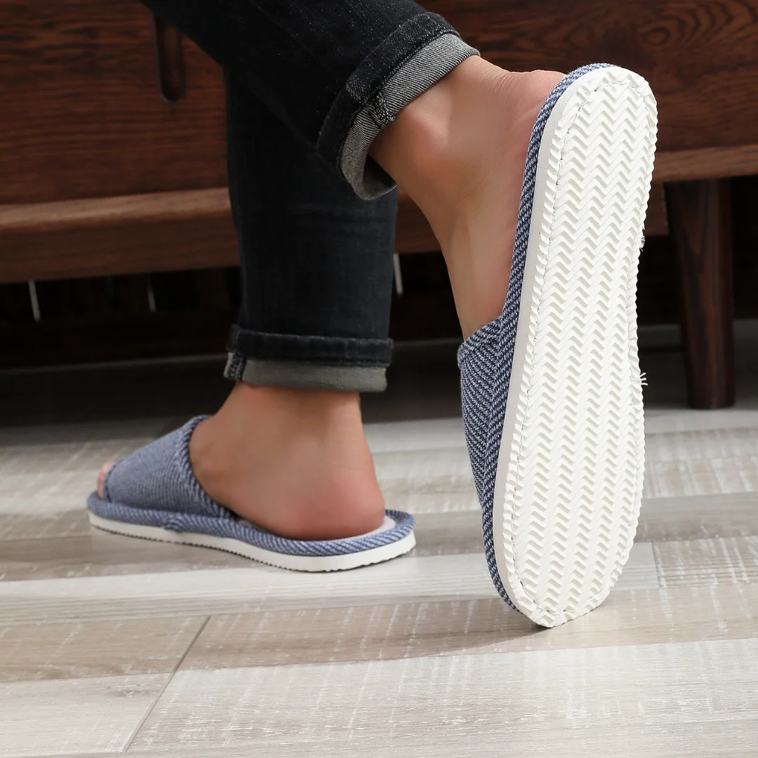 Autumn Slippers Men House Non Slip Soft Shoes Comfortable Flat Heel Home Indoor Bedroom Plush Slippers Bedroom Male shoes