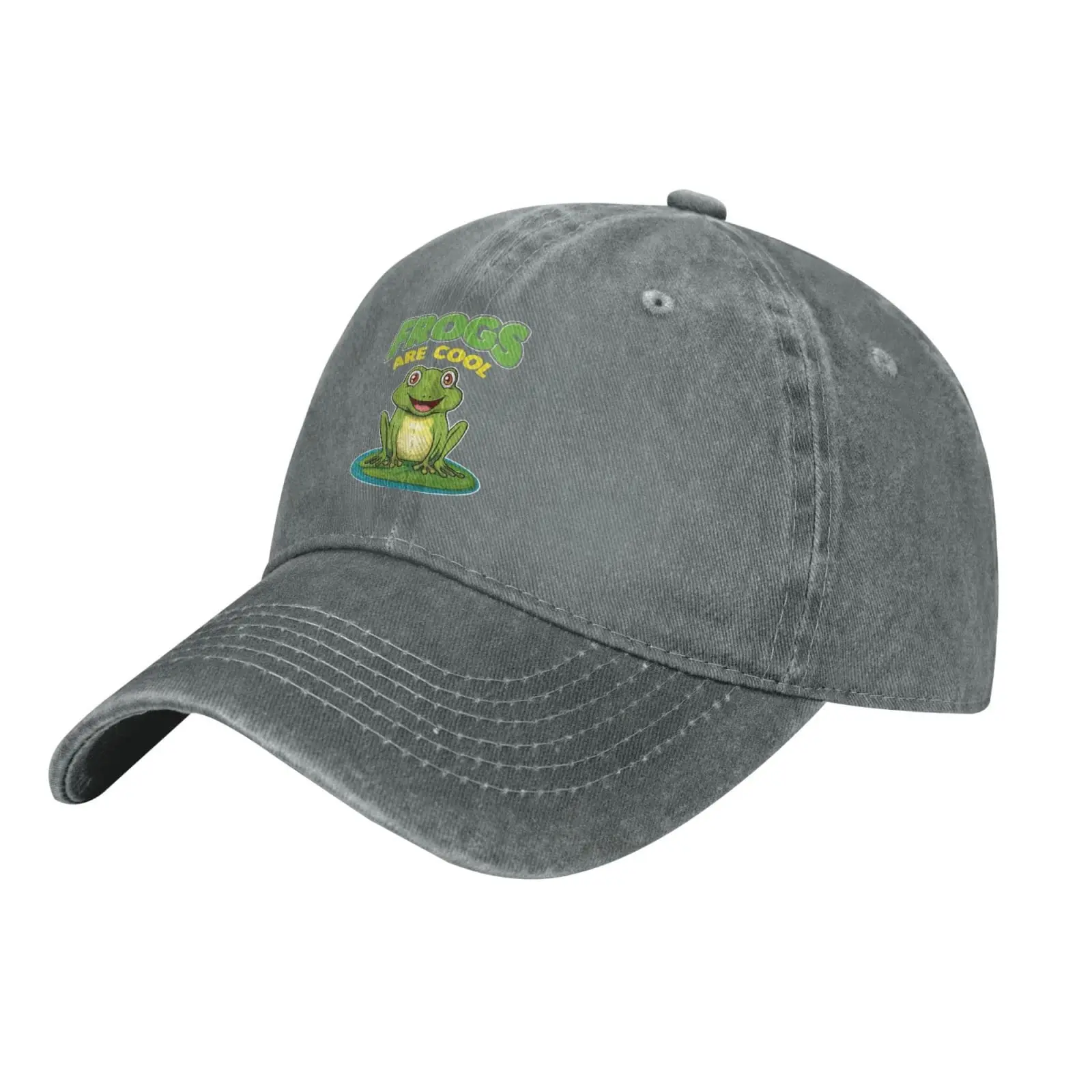 

Frogs Are Cool Baseball Cap Adult Vintage Trucker Dad Hat for Men Women Denim Hat Unisex Fashion Sports