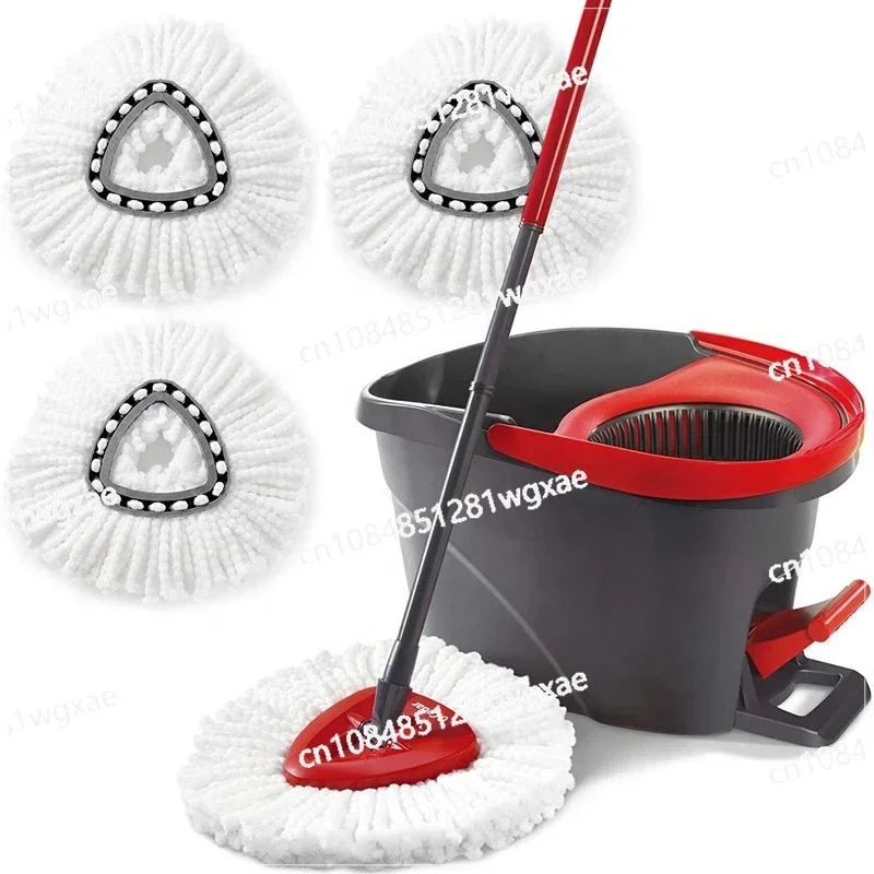 Floor Cleaning Mop, Ultra-fine Fiber Rotating Mop and Bucket Set, with 3 Additional Fillers