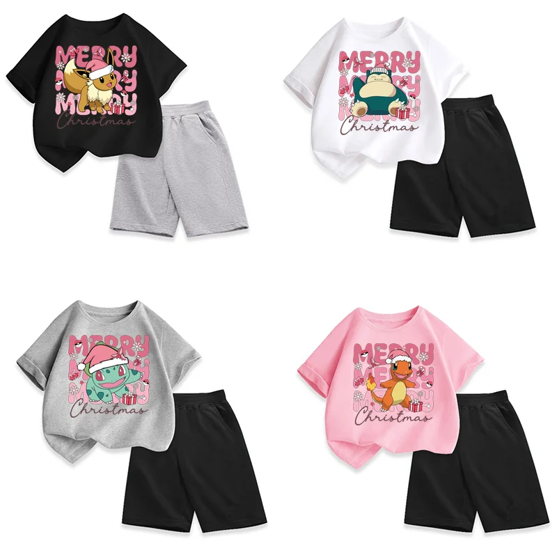 عيد ميلاد سعيد بيكاتشو وشارماندر ملصقات الملابس التصحيح للملابس DIY الخياطة الديكور الحديد على نقل #4