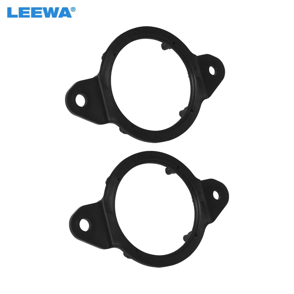 LEEWA Black Car Speaker Spacers Mat for Toyota Highlander/Camry Tweeter Pads Reinforced Washer Mounting Kits