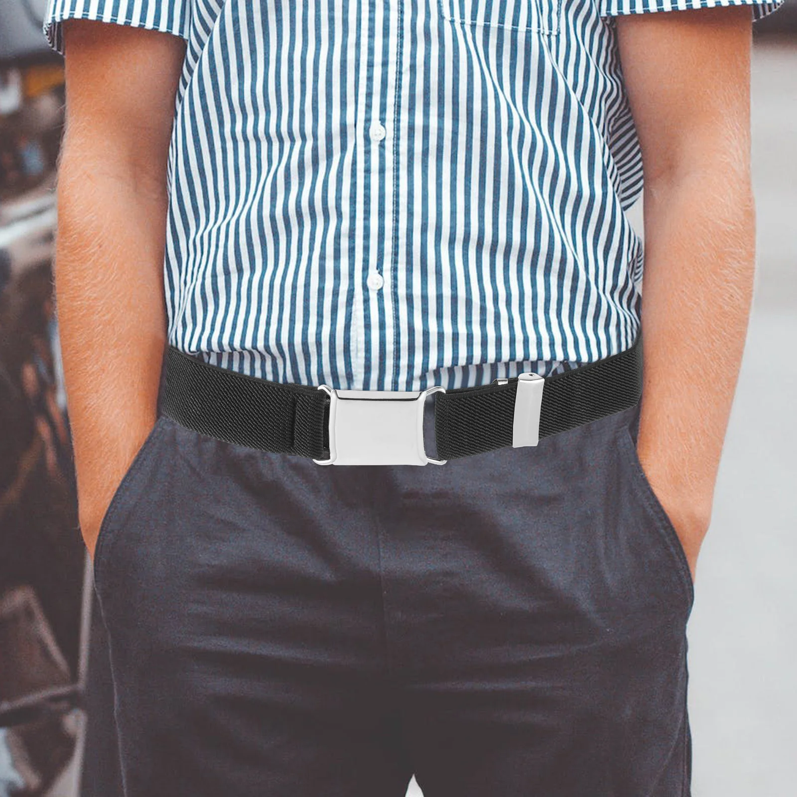 

2Pcs Adjustable Elastic Waist Belt Comfortable Breathable Stretchy Belt for Pants Skirts Elastic Belts for