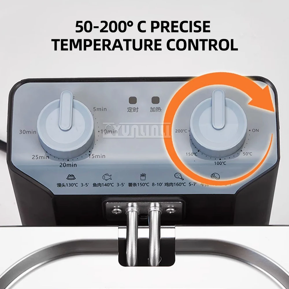 20L Commercial Electric Fryer Large Capacity Electric Deep Frying Machine Multifunctional French Fries Machine