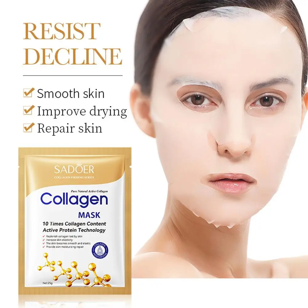 5/10 stücke Anti-Falten-Kollagen-Gesichts maske feuchtigkeit spendende aufhellende Reparatur Haut Gesichts blatt Maske Anti-Aging-Gesichts masken Kosmetik