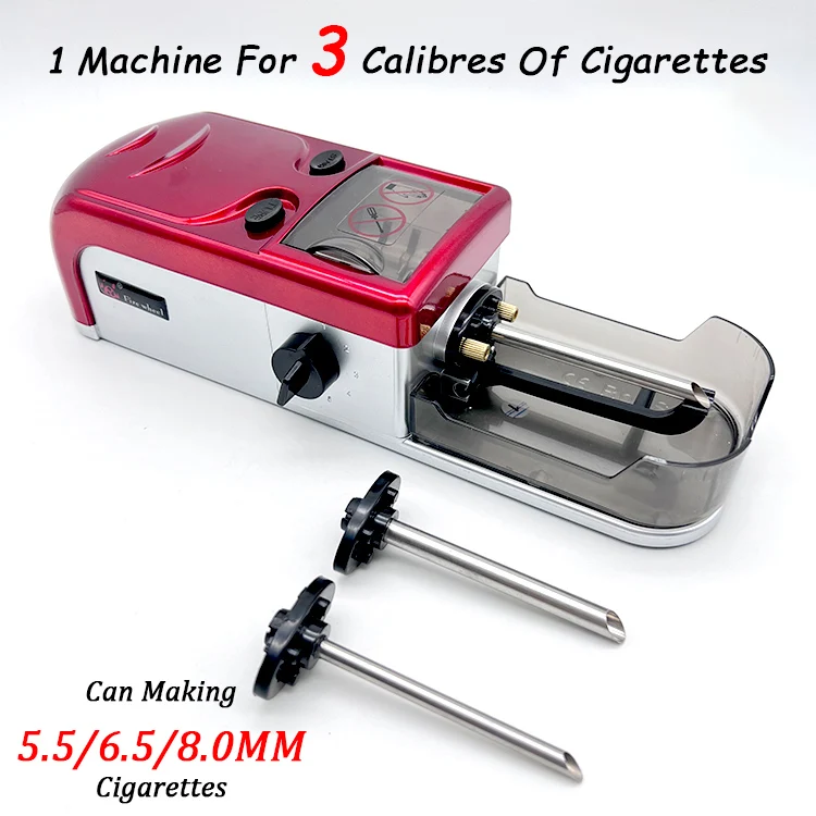 High-quality 5.5/6.5/8mm Electric Cigarette Rolling Maker Three-purpose High-power Automatic Tobacco Filling Injecter Machine