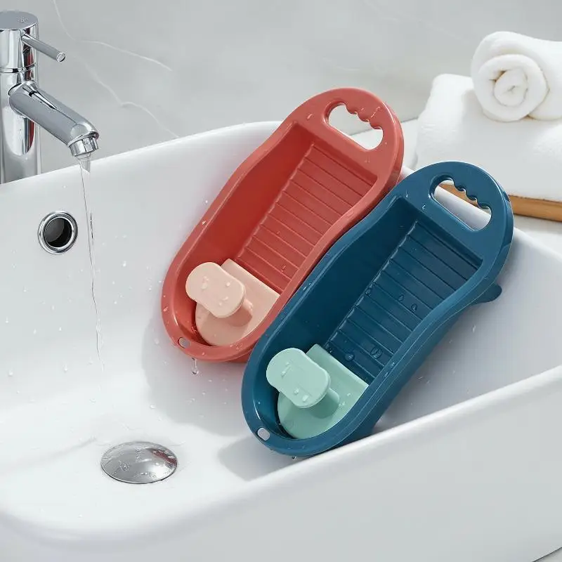 Non-slip Plastic Washboard 1Pcs Creative Multicolor Mini Laundry Accessory for Washing Socks Underwear at Home