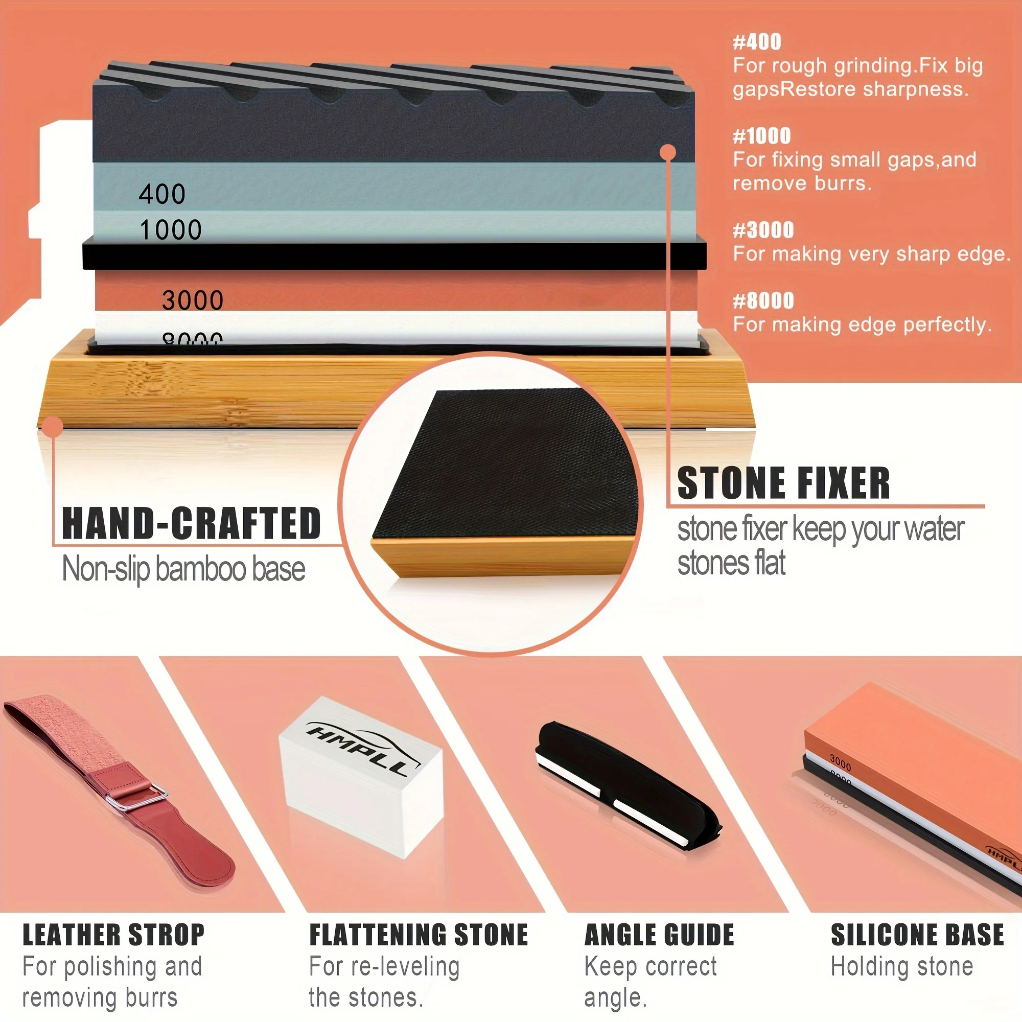 Knife Sharpening Stone Kit 5