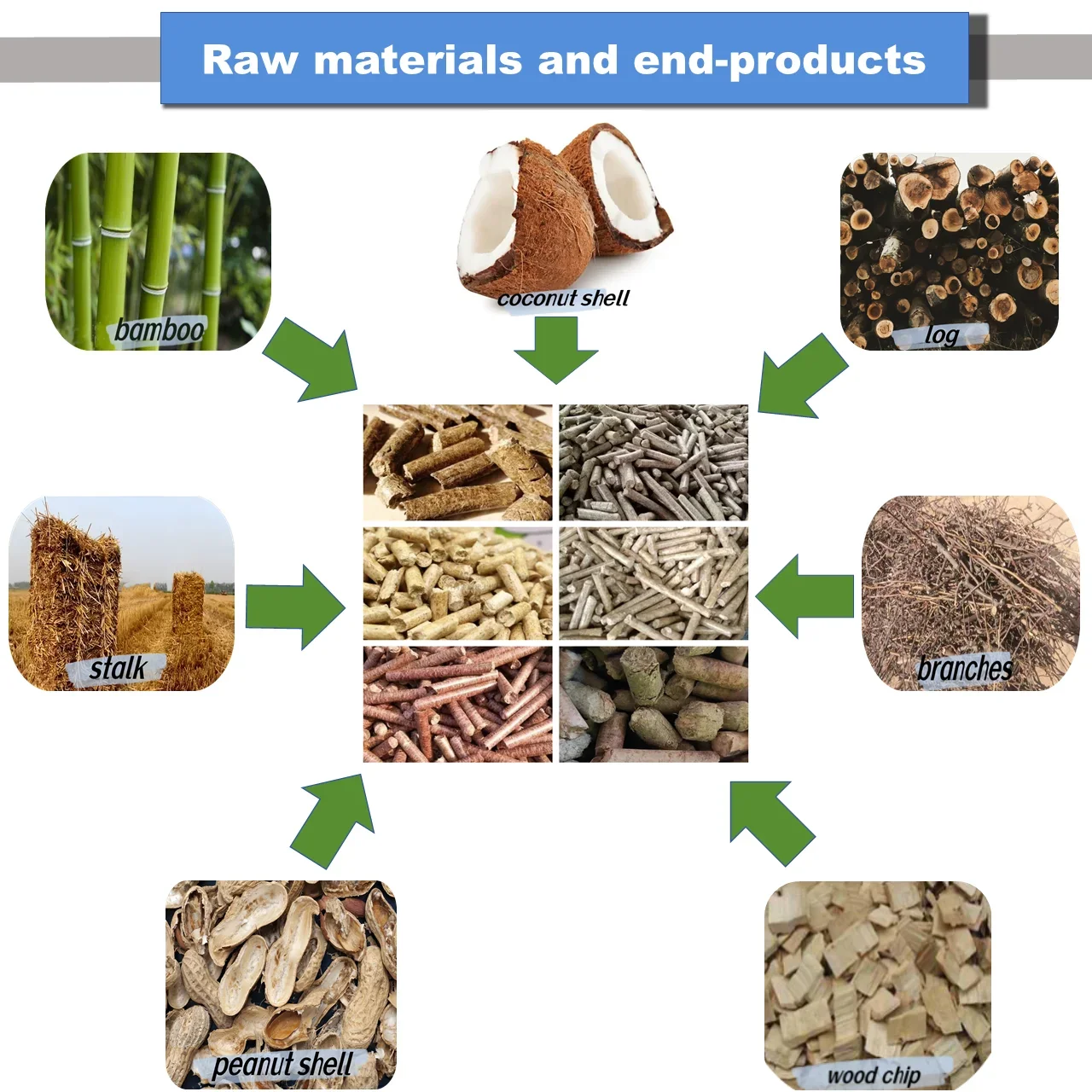 Macchina economica per pellet di legno Pto che vende biomassa segatura di legno combustibile Pellet di legno meccanicamente duro di grandi dimensioni