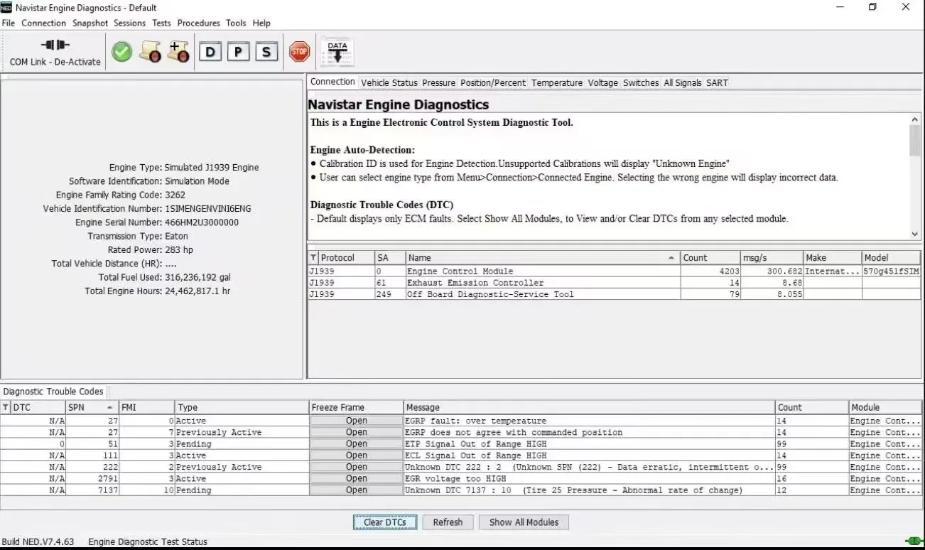 2025 Navistar Engine Diagnostics NED Diamond Logic Builder DLB ServiceMaxx J1708