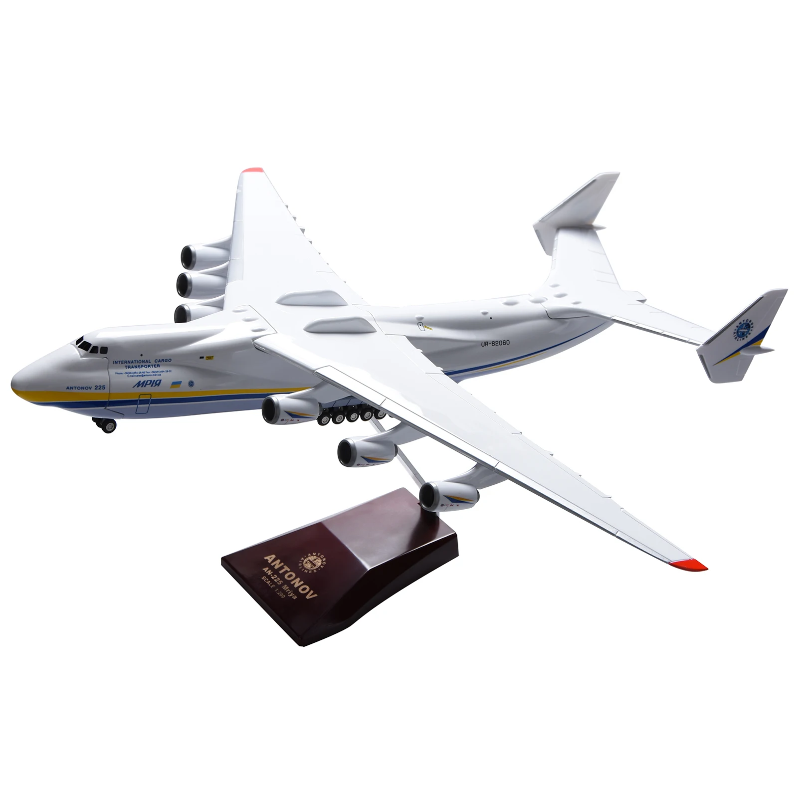 42 سنتيمتر 1/200 مقياس نموذج ل Antonov AN-225 AN225 Mriya النقل الطائرات طائرة الراتنج البلاستيك طبق الاصل جمع العرض