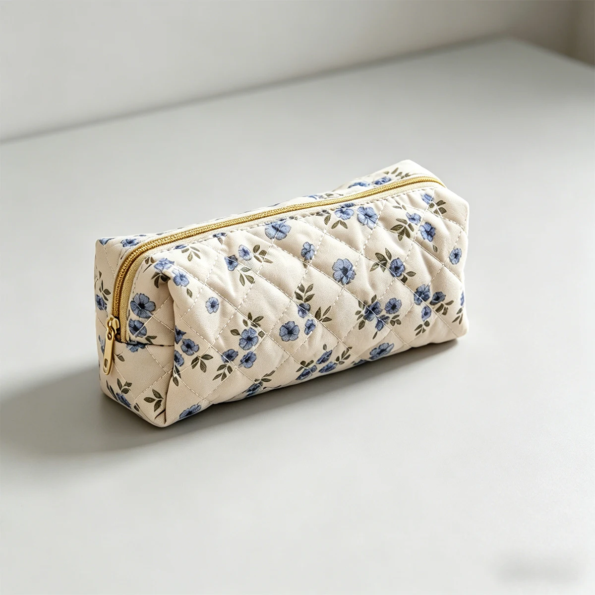 Travel Accessories Needed - Vintage gewatteerde make-uptas geschikt voor kwasten,