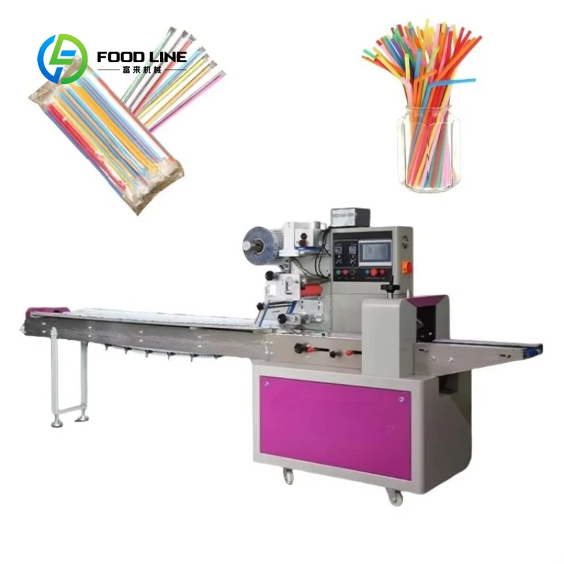 Customized High Stability Automatic Drinking Straw Packaging Machine for Paper and Plastic Straws Bulk Individual Packing