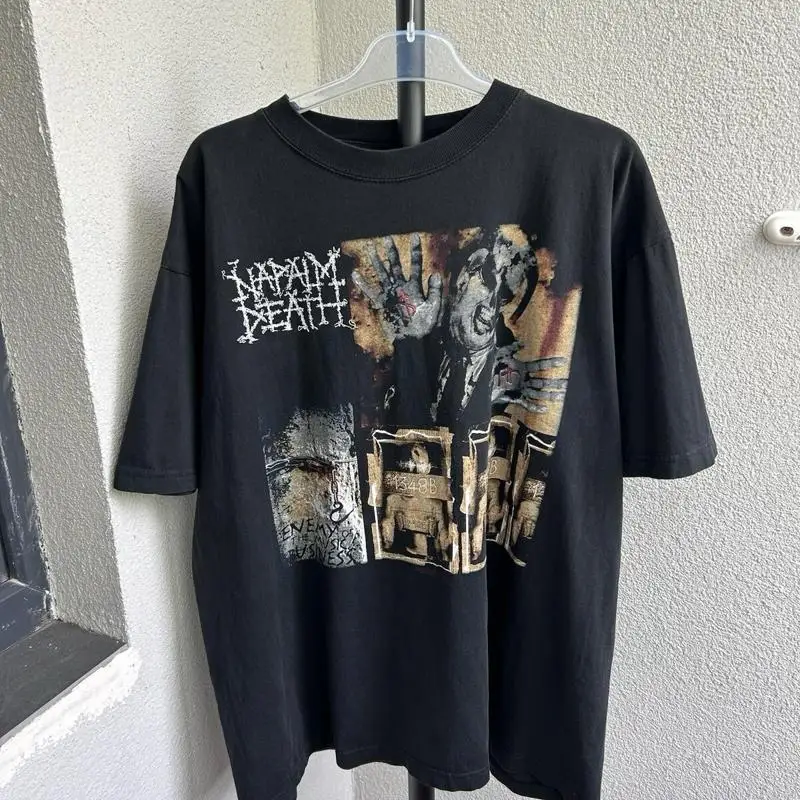 Vintage 2003 Napalm Death Rock Band  T shirt Reprint AN50071