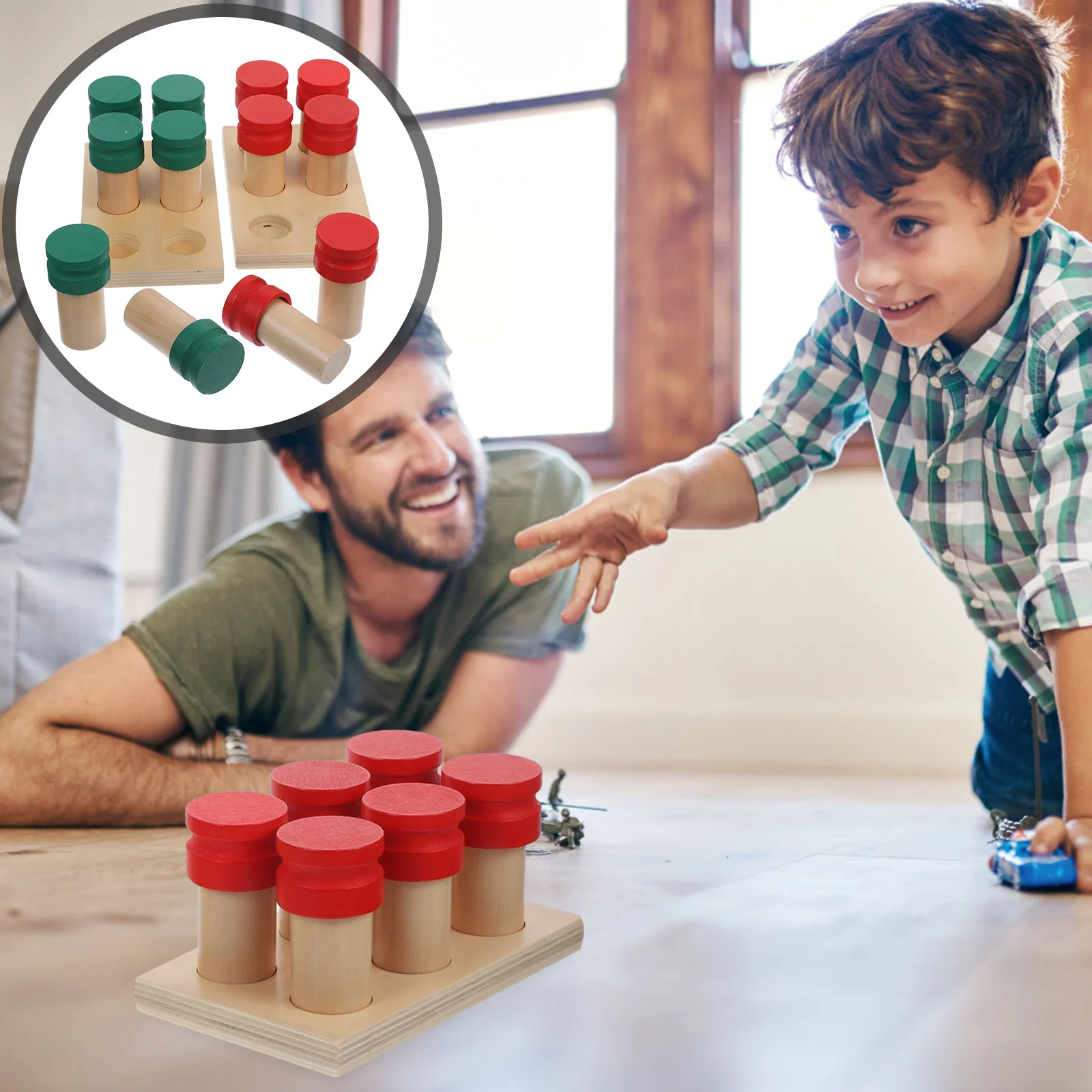 1Set Smell Sense Montessori Kit Wooden Sensory Learning for Toddlers Preschool Education Activity Baby Cognitive Development