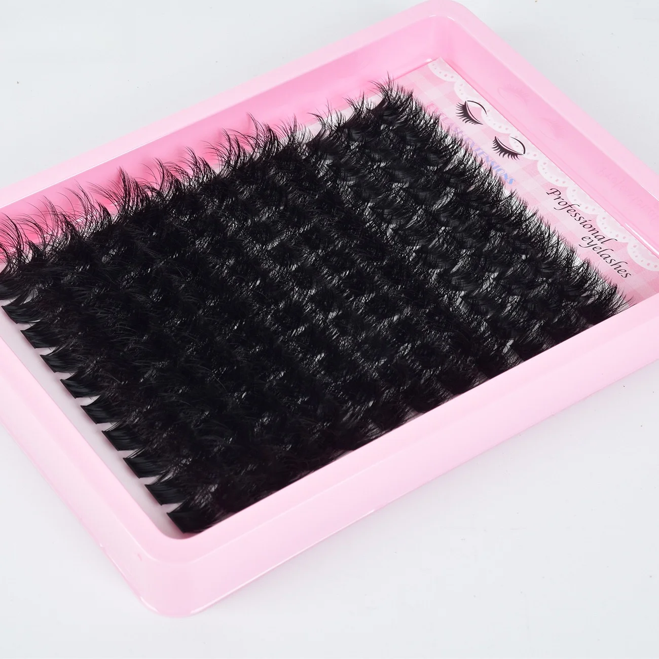 5D Fluffy DIY Lash Clusters, 200D D Curl Wispy Individual Eyelashes, 10-16mm Thick Volume Cluster Lashes