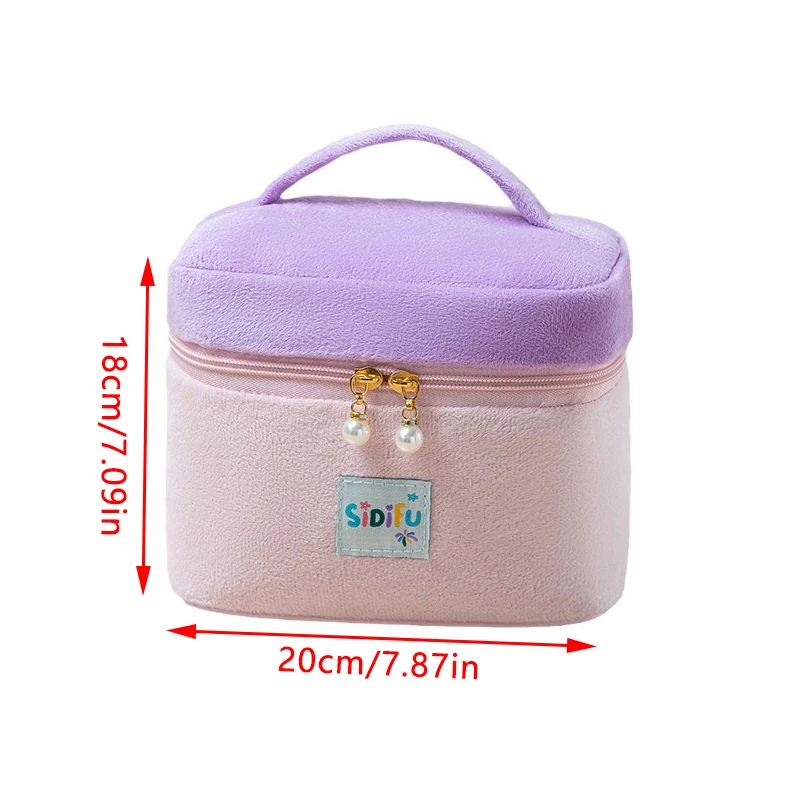 

Fashion Makeup Bag Large Capacity Cosmetic Bag Women Portable Toiletry Storage Pouch Handbag Zipper Bag