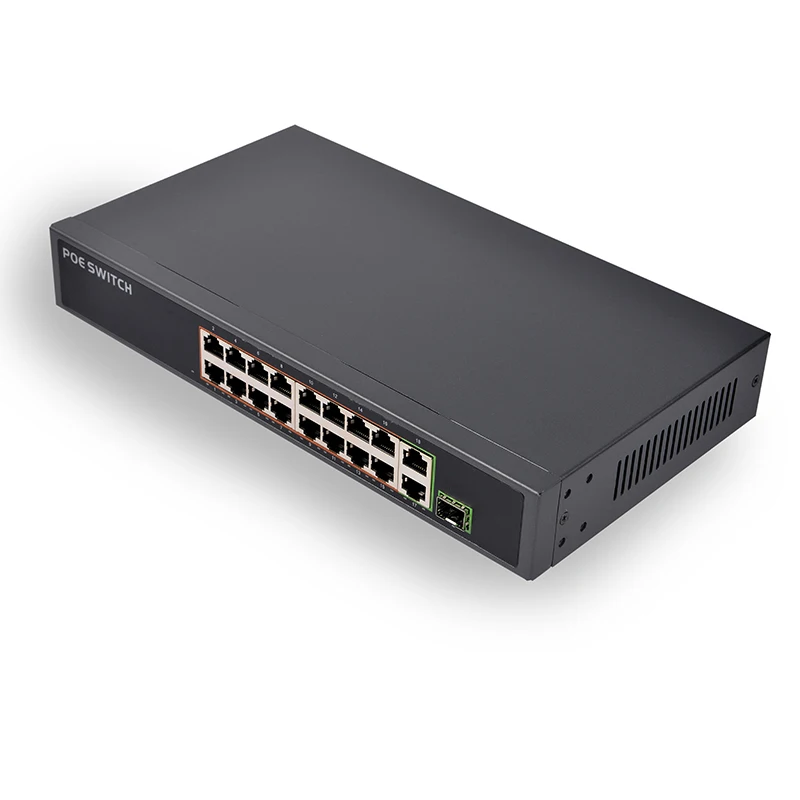 PSE1816GSR V2.0 16 PoE Ports Ethernet Switch 16ch 10/100Mbps Switch AC Power Supply PoE Switch