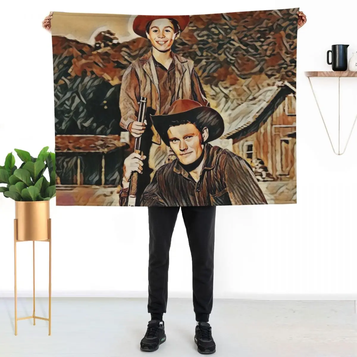 The Rifleman -- McCaine Ranch Throw Blanket Soft Plaid Baby Bed Fashionable Vintage Cute Flannels Blankets