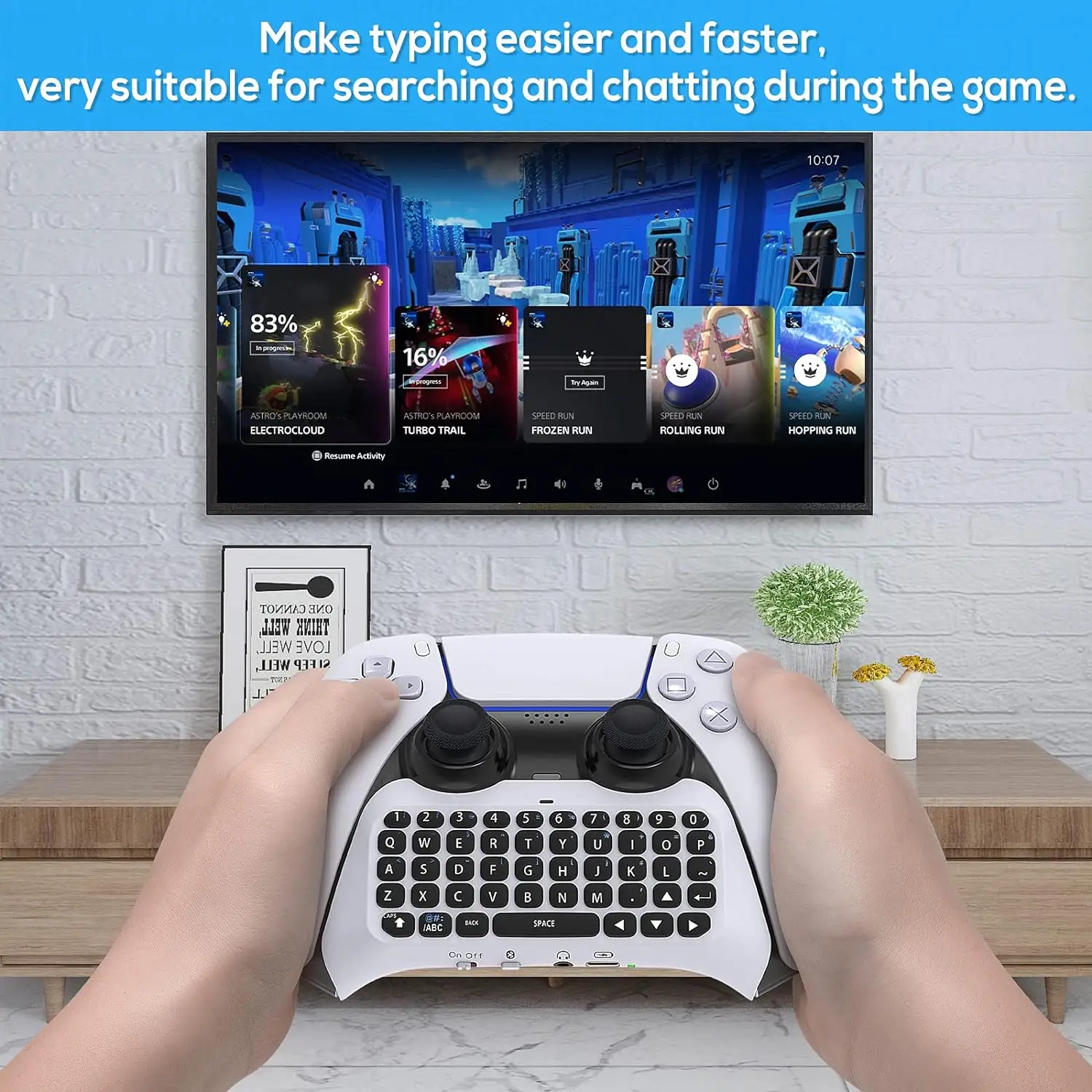 Voor Ps5 Controller, Bluetooth 3.0 Chatpad Dualsense Controller Accessoires Voor Dualsense5 Keyboard & Gaming Live Chat