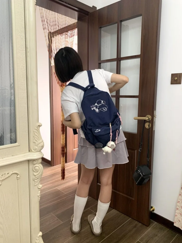 Korean Cartoon Puppy Dog Backpack Y2k Aesthetic Handbag Fashion School Travel Backpack