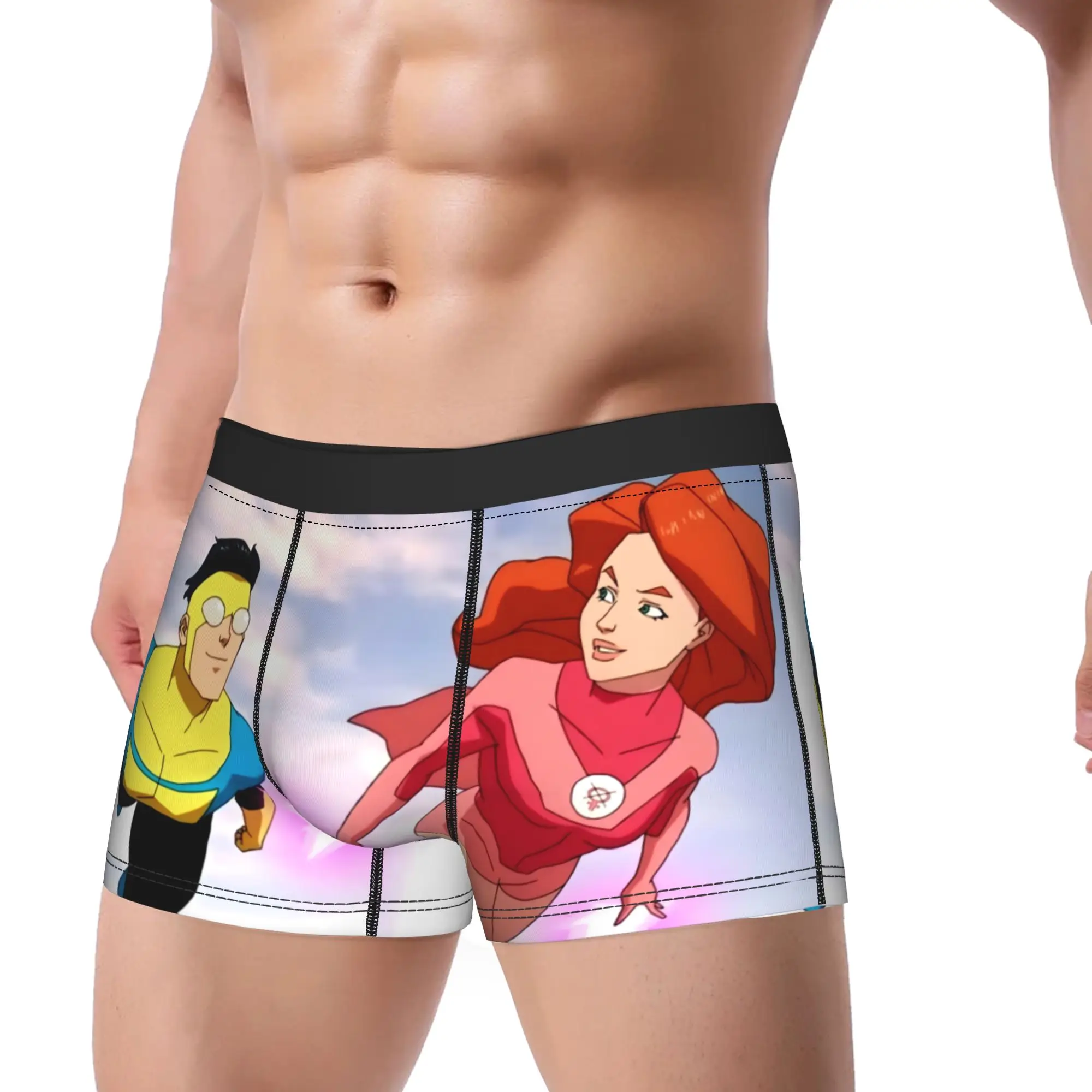 1piece Mark  & Atom Eve I-Invincible Comic Underpants Breathbale Panties Man Underwear Comfortable Shorts