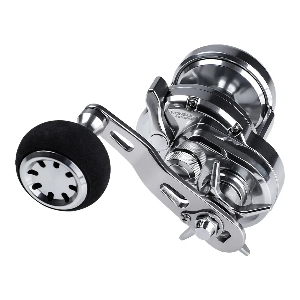 NOEBY Slow Jigging Aluminum Saltwater Boat Big Game Fishing Reel Drum Sea Trolling Reels Carretilha De Pesca Nonsuch JG2500