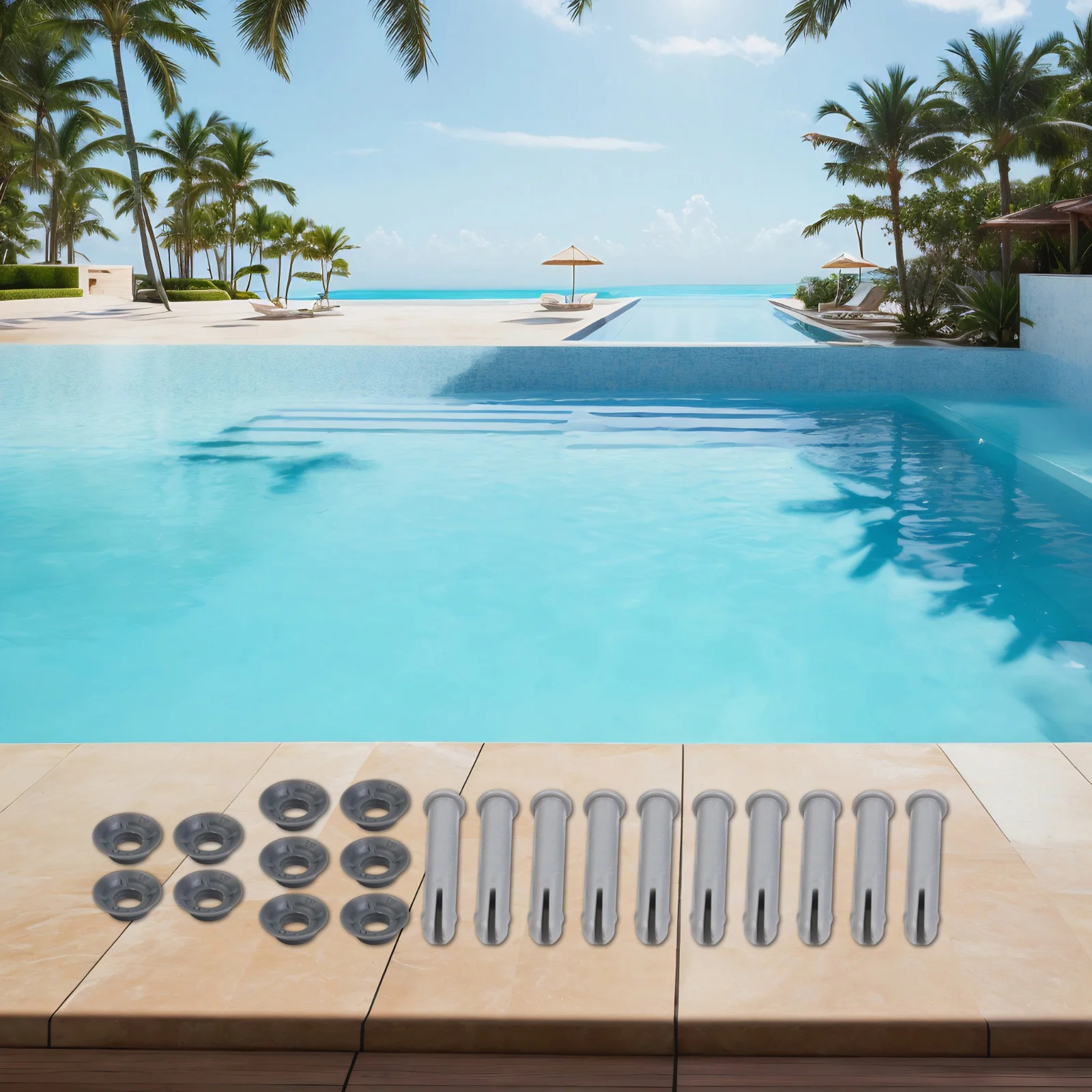 Pin & Gasket Set for Power for Steel Pools 6 or 10 Sets for Compatibility with P61801 & P61796 for Pool Upkeep