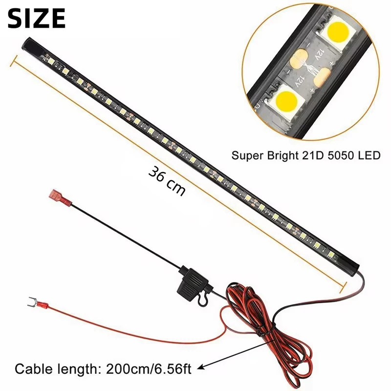 Universal Under Hood Engine Repair White LED Light Bar with Auto On/Off Switch Control Car SUV Pickup Offroad Repair Any Vehicle