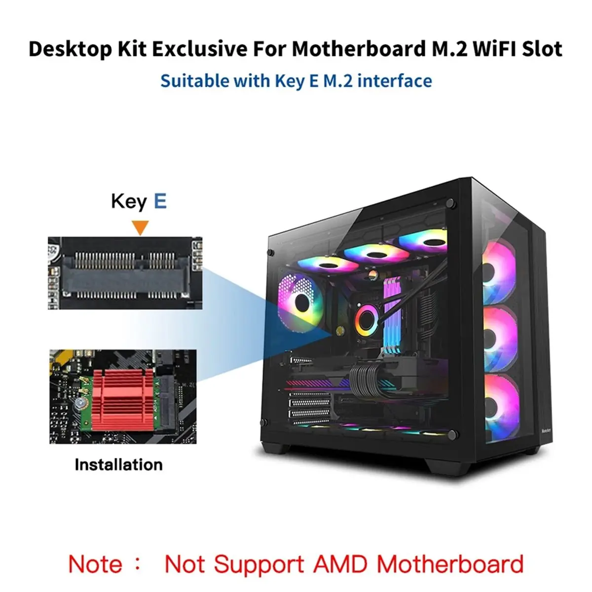 

Wi-Fi адаптер WiFi 7 BE200 M.2 BT5.4 802.11BE 8774 Мбит/с 2.4G/5G/6 ГГц, беспроводная Ethernet-карта для настольных ПК, совместимая с Windows 10/11