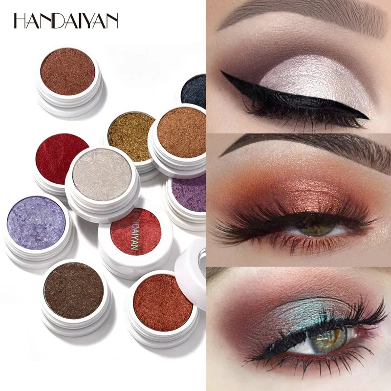 HANDIAYAN Metal & Chameleon Mashed Potatoes Eyeshadow Powder Eyes Makeup Highlighter Polar White Eye Shadow Glitter Pigment 2.5G