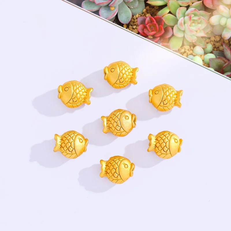 QEENKISS AC538 Fine Wholesale Fashion Kids Girl Friend Party Birthday Wedding Gift Fish Carp DIY Beads For Bracelet Necklace 1pc