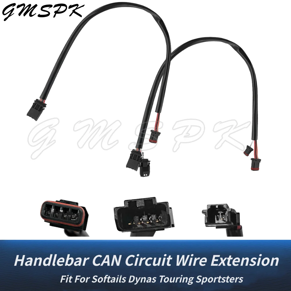 15.7" Fit For H/arley Softail Dyna Touring Sportster Motorcycle Handlebar Can-Bus Circuit Wire Extension Harness Cable Wiring