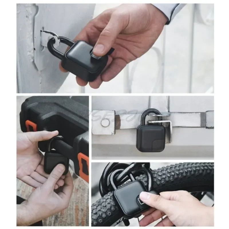 APP Remote Control Bluetooth Fingerprint Pad Lock for Luggage Security Biometric Rechargeable Electronic Anti-Theft Lock