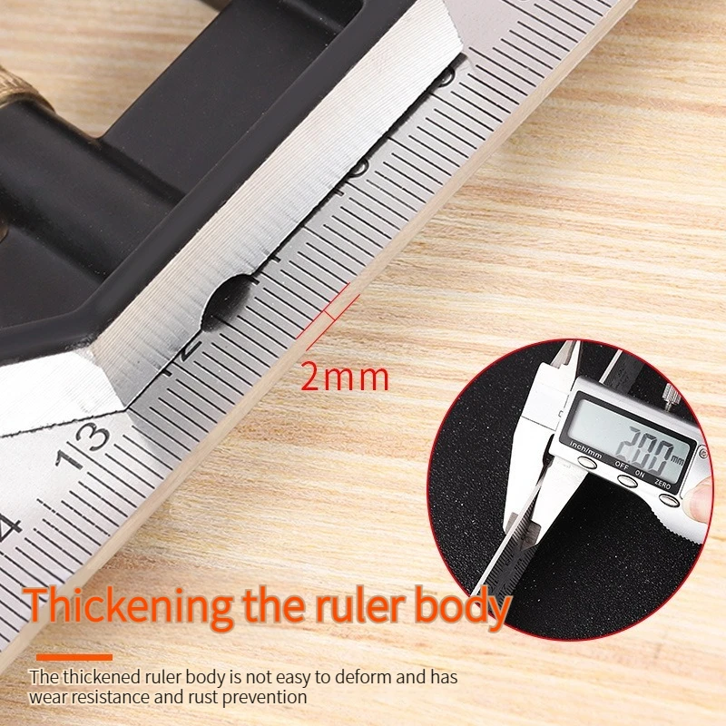 3 In 1 300mm Adjustable Measuring Ruler Multi Combination Square Angle Finder Protractor Tools 3 In 1 300mm Adjustable Measuring