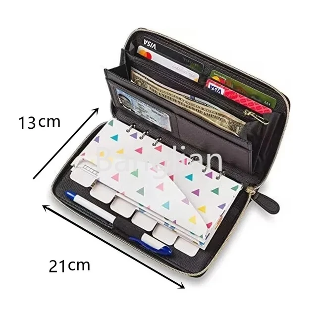 Cross Border Explosion Wallet, Anti-Theft Card Holder, Unisex Envelope, Zipper, Large Capacity, Driver's License