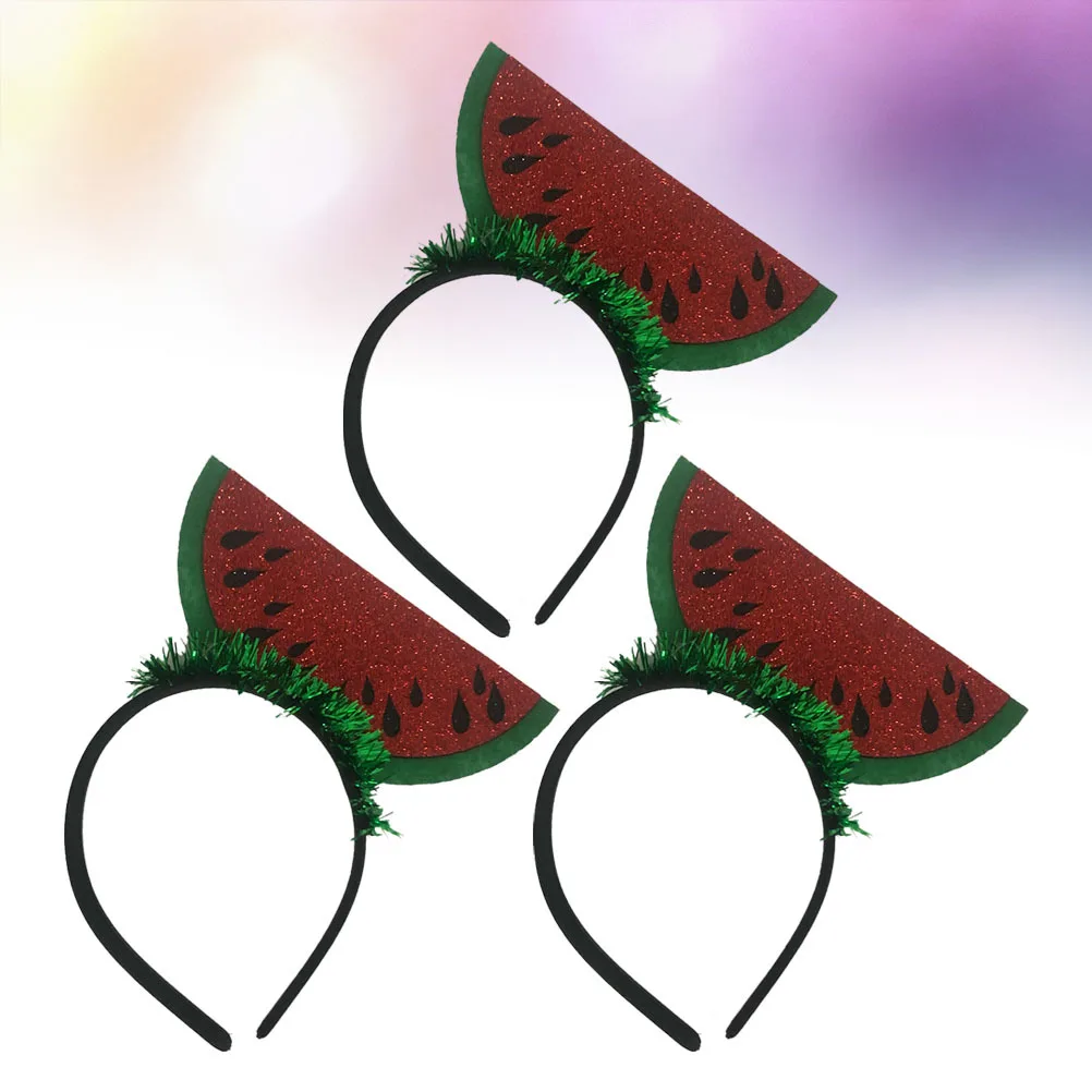 

3 Pcs Fruit Accessory Watermelon Party Accessories Decoration Headband Hair