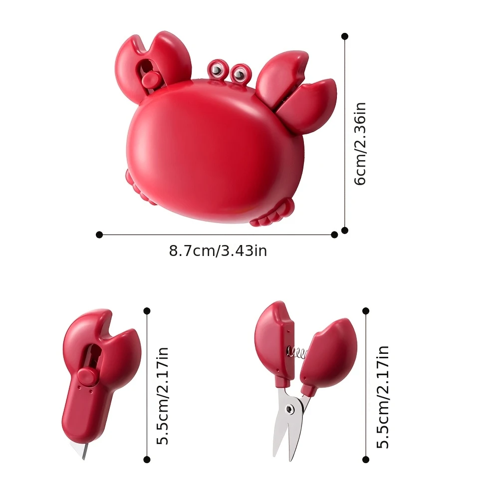 Three-in-One Crab Bottle Opener Magnet Refrigerator Decal Multi-Functional Beer Bottle Opener Box Cutter Household Tool