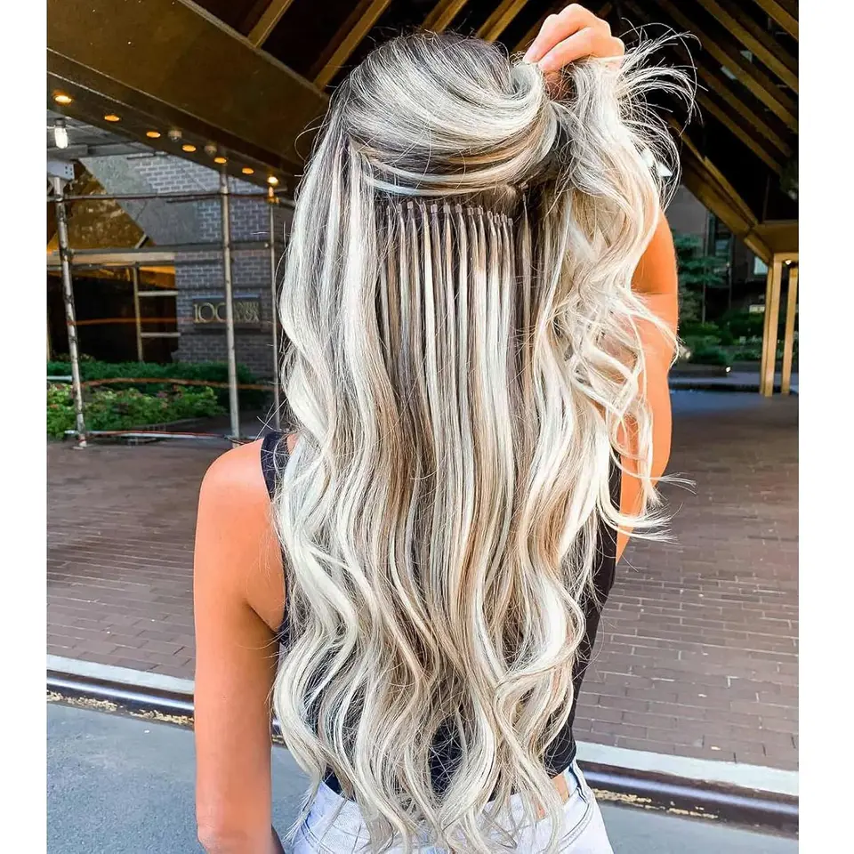 1000 cuentas de anillo micro para extensiones de cabello, cuentas de 5 mm con revestimiento de silicona, adecuadas para extensiones de cabello humano 4