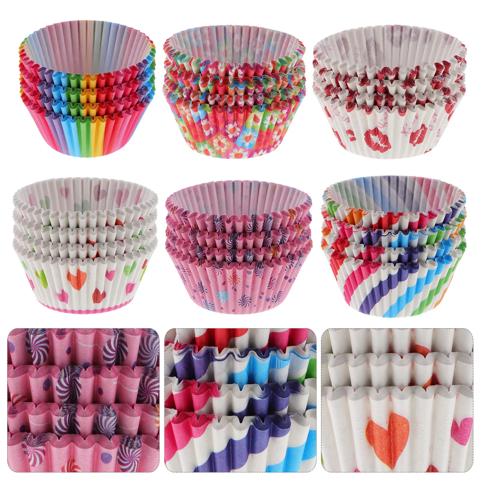 

600Pcs Cupcake Baking Liners Greaseproof Paper Case Muffin Wrappers Kitchen Party Wedding Decorations Cupcake Cases