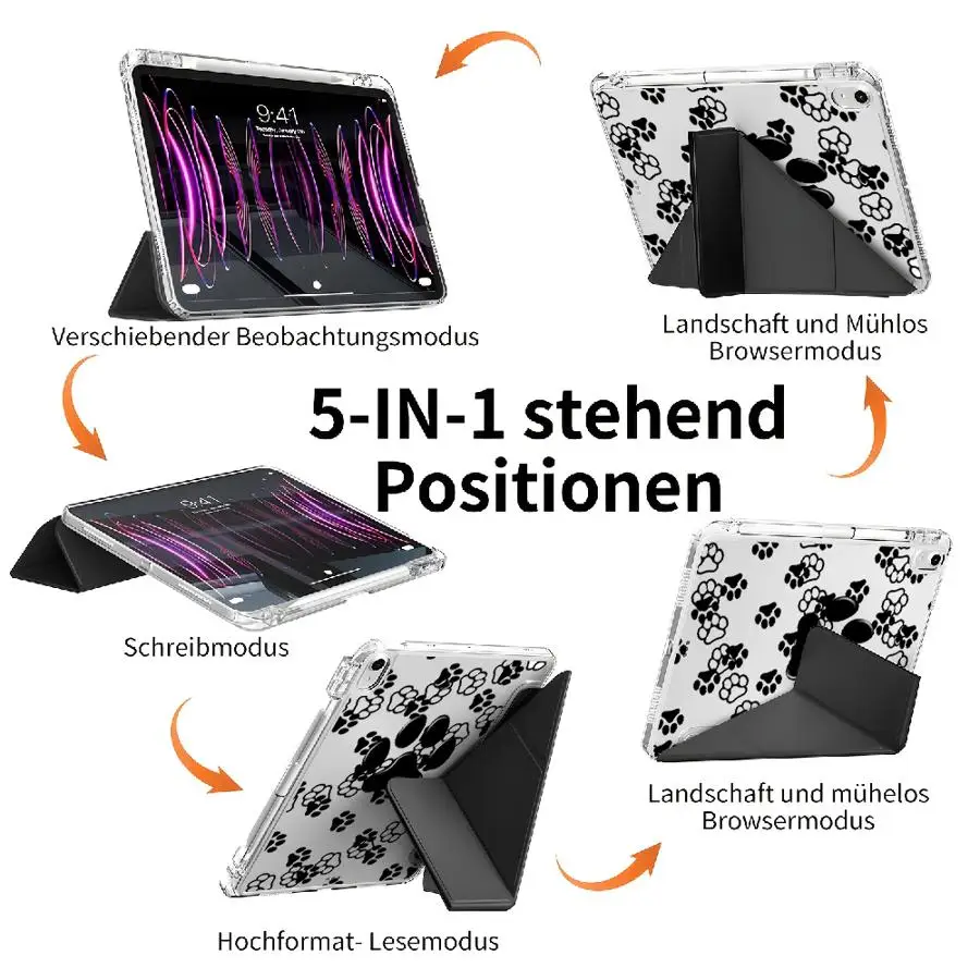 Tablet Case For iPad 10th Gen 9th Air 8 M2 M3 3 11th 12th Pro 13 2025 2026 Mini 7 6 5 With Pen Slot Cover Full Screen Paw