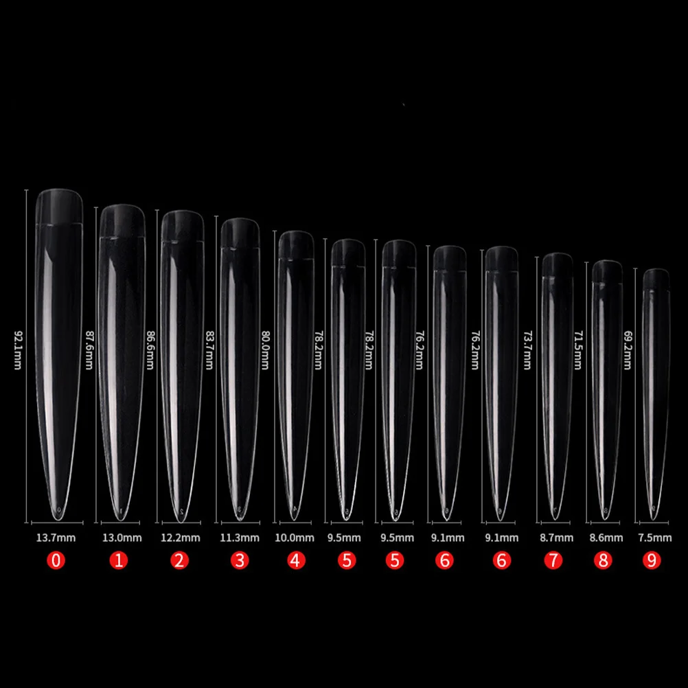  120 Pcs Fake Nails Art Manicure Decals Lengthened Flakes Tips for Women Artificial Decor Woman