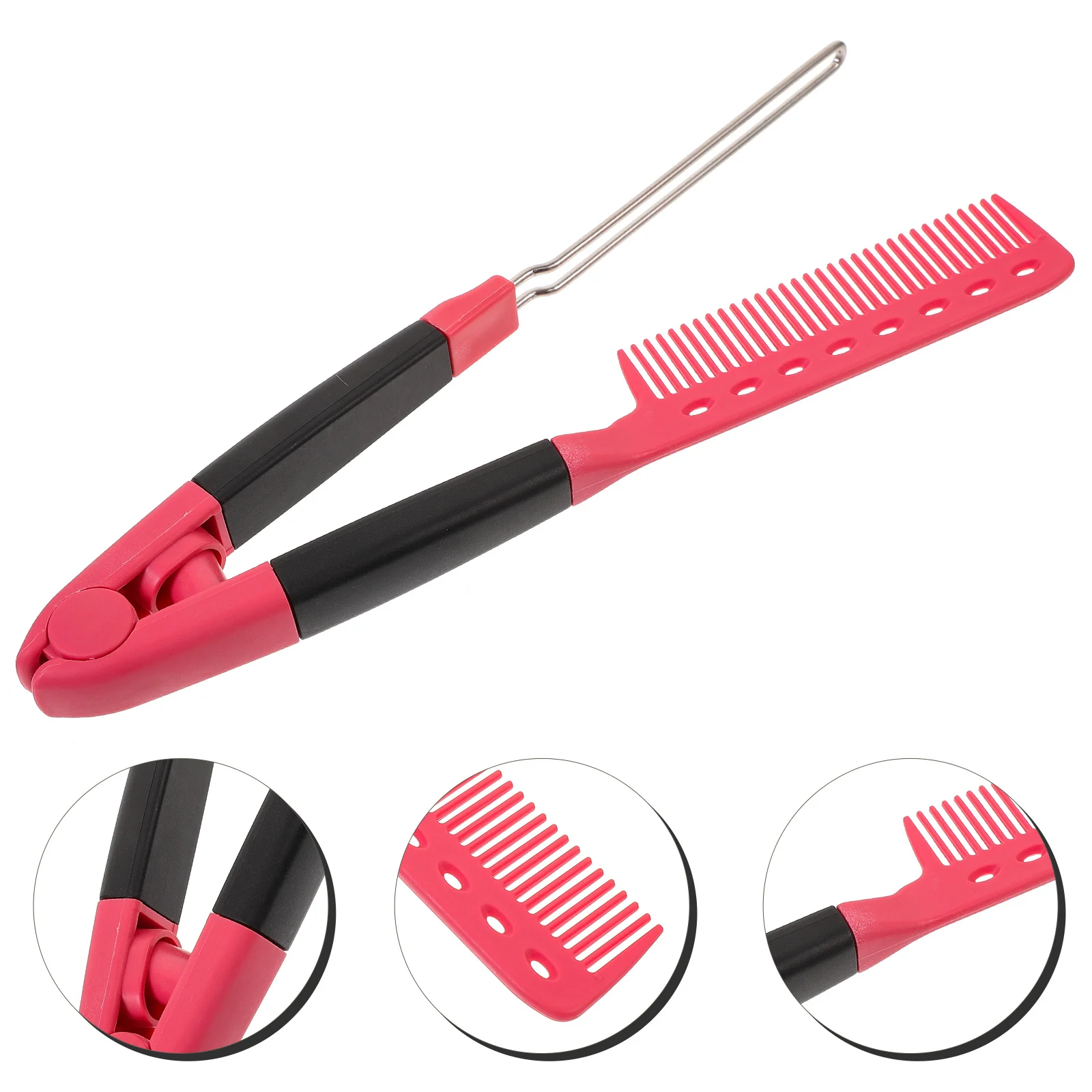

V-Shaped Hair Straightener Comb For Women Straightening Tool Salon Home Use Heat Resistant Hair Styling Comb Hairdressing