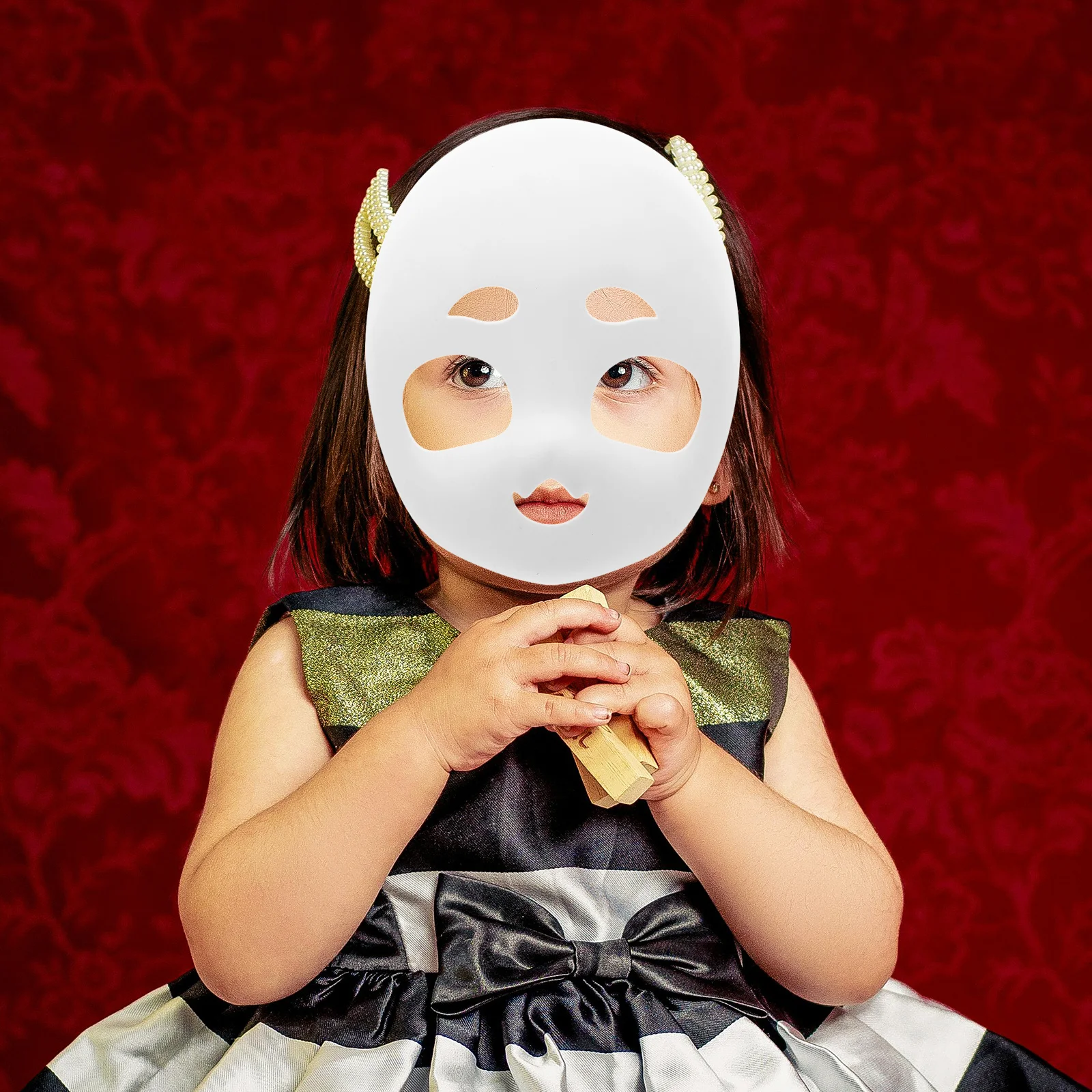 Máscara de disfraz de Animal en blanco blanco, Base de cabeza de plástico, máscara de Fursuit DIY para Halloween, accesorio de fiesta de Cosplay, equipo peludo