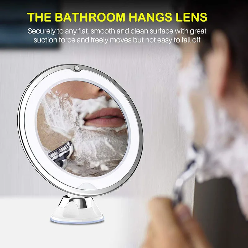 

Fogless Makeup Mirror with Holder Suction Cup 360 Rotation Shower Shave Mirrors Women Cosmetic Make Up Mirror Bathroom Supplies
