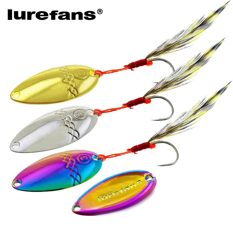 

Lurefans 5pcs Water Drop Spoon Sequins Sinking Fishing Lure Kit Isca Artificial 23mm/3g 27mm/5g Micro Long Shot Wobbler