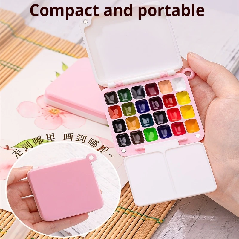 Schmincke 24Colors Watercolor Paint Set Watercolor Pigments Palette Pocket Box Portable Watercolor Travel Set Art Paint Supplies