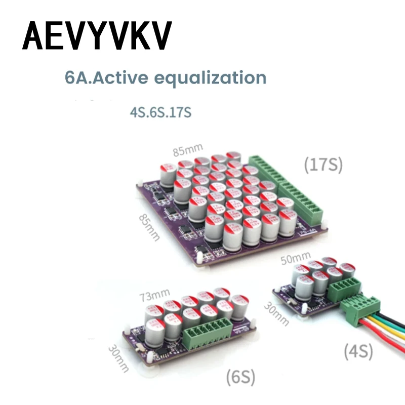 6A Active Equalizer Whole Group Balancer Lifepo4 18650 Lithium Battery Energy Transfer 4S 6S 17S Equalization Capacitor